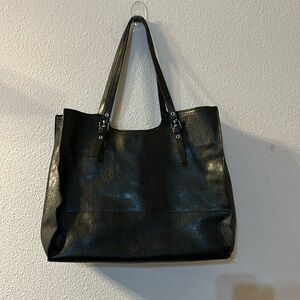 NOATD black faux leather small tote purse